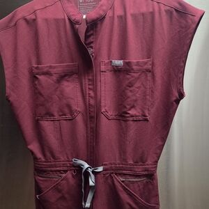 Figs Burgundy Jumpsuit